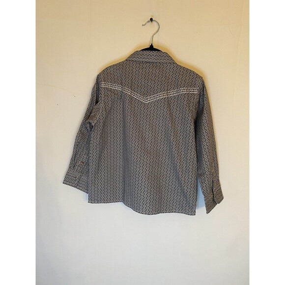 Cowboy Hardware  Boys Size 4T Char Overlap Pearl Snap Shirt Sleeve Spell Out NWT - Picture 2 of 7